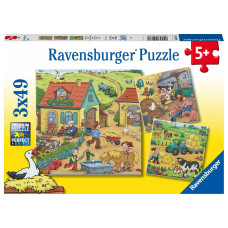 Ravensburger pusle 3x49 tk Talutööd