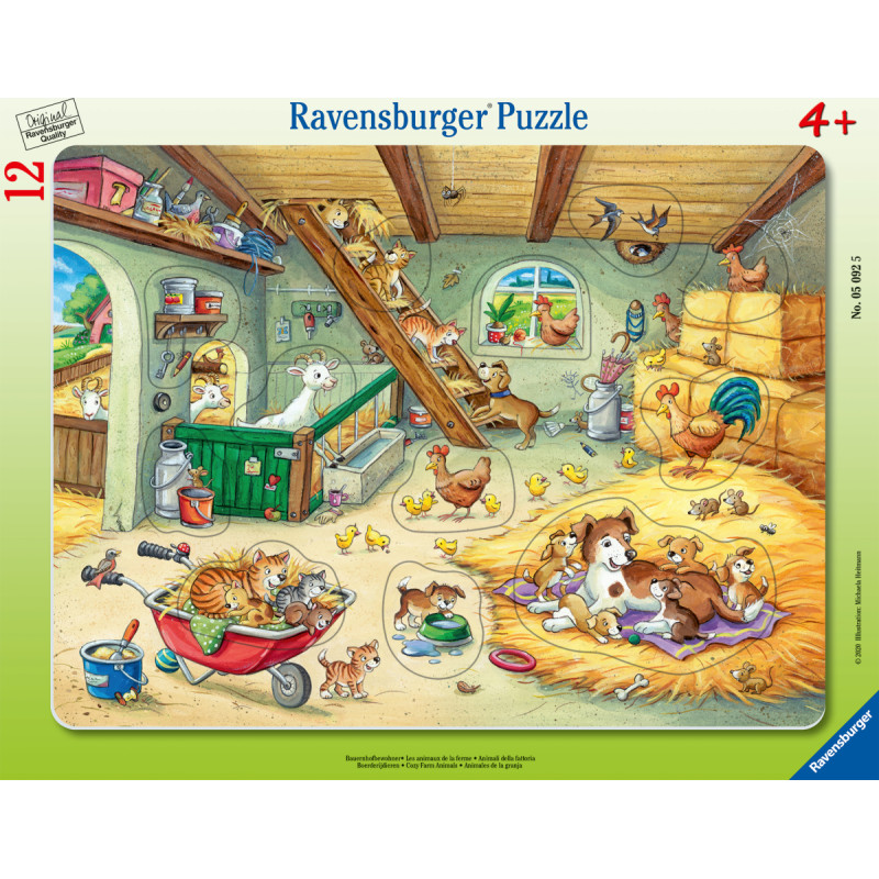 Ravensburger large plate puzzle 12 pc Animals on the Farm