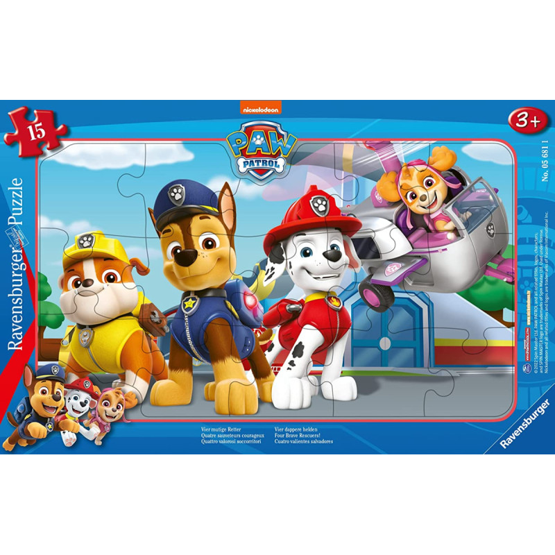 Ravensburger Frame Puzzle 15 pc Paw Patrol