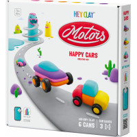 Hey Clay Modeling Clay Happy Cars with Wheels