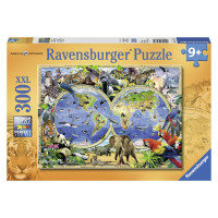 Ravensburger Puzzle 300 pc World Atlas with Animals