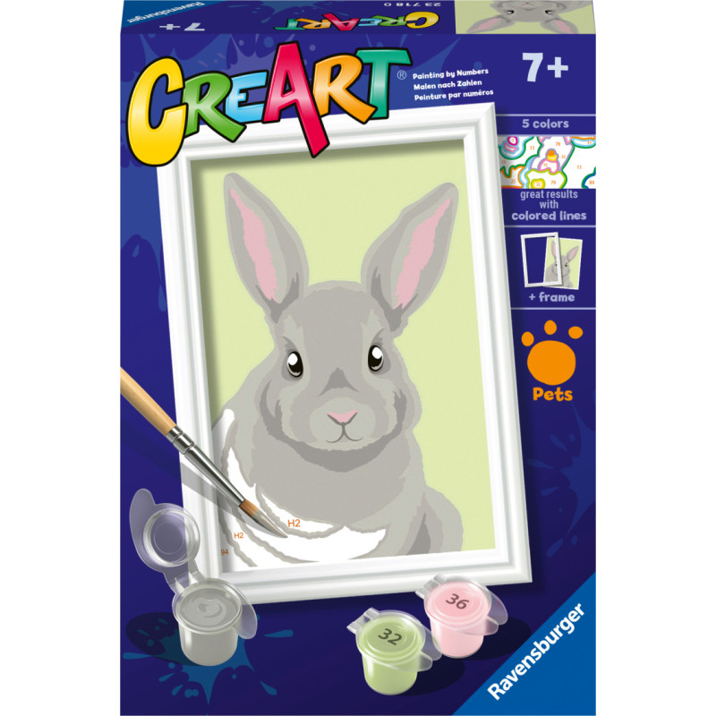 Ravensburger Paint by Numbers Gray Rabbit