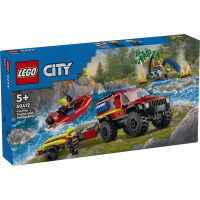 Lego City 4x4 Fire Engine with Rescue Boat