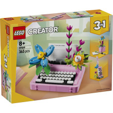 Lego Creator Typewriter with Flowers