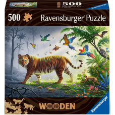 Ravensburger Wooden Puzzle 500 pc Tiger in the Jungle