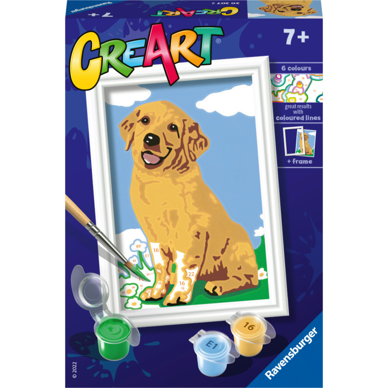 Ravensburger Paint by Numbers Friendly Retriever