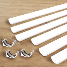 TTS Plastic Water Channelling Guttering 6pk