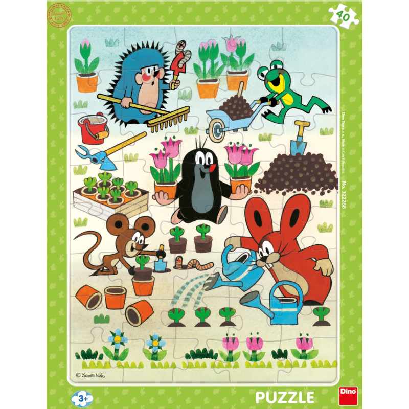 Dino Frame Puzzle 40 pc, Mole Gardener