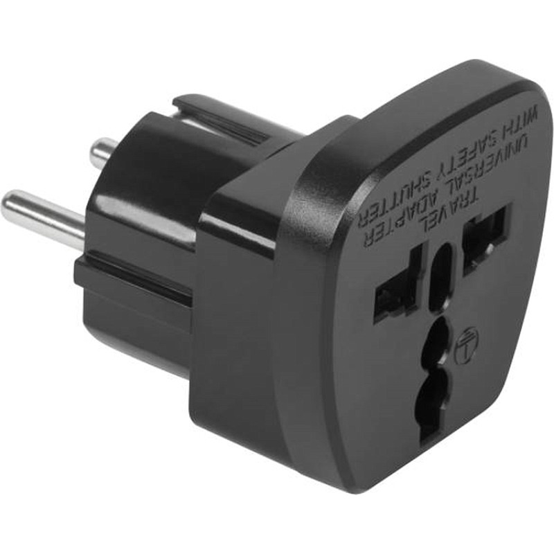 US-Euro Power Adapter with Grounding