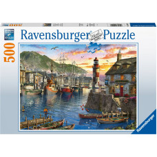 Ravensburger Puzzle 500 pc Sunrise in the Harbor