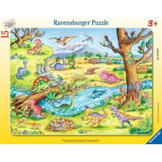 Ravensburger Frame Puzzle 15 pc Small Dinosaurs