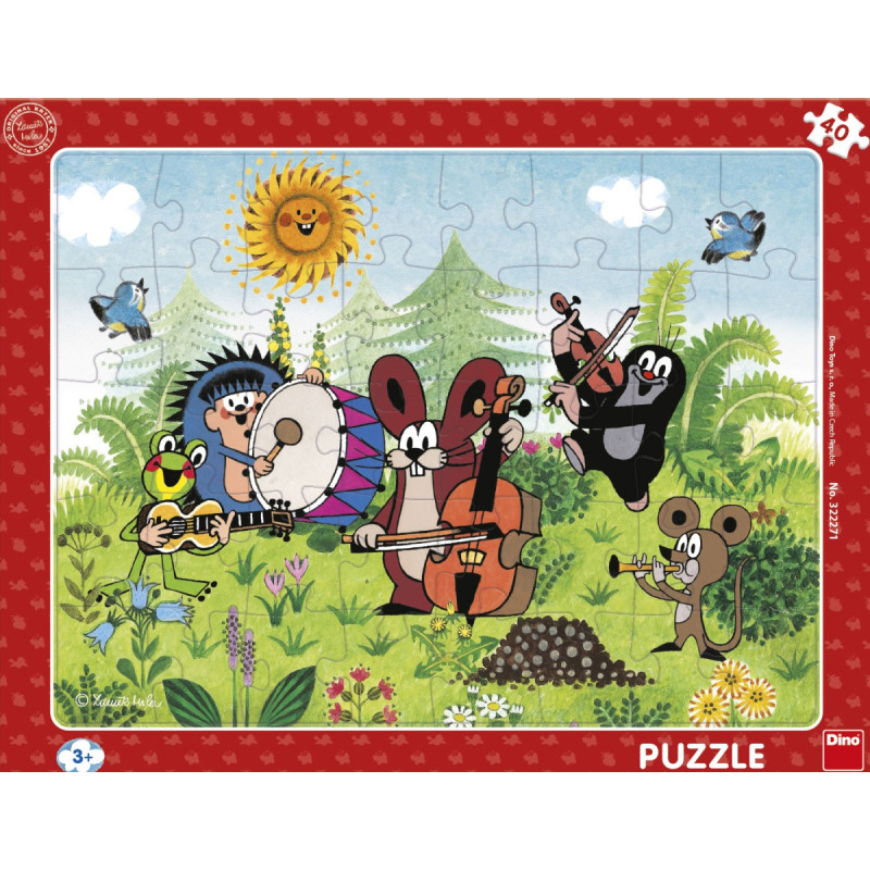 Dino Frame Puzzle 40 pc, The Mole and the Band