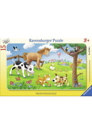 Ravensburger Frame Puzzle 15 pc Cute Animals