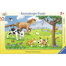 Ravensburger Frame Puzzle 15 pc Cute Animals