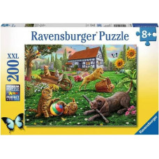 Ravensburger puzzle 200 pc Cats-Dogs Playing