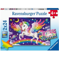 Ravensburger puzzle 2x24 pc Unicorn and Pegasus