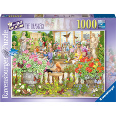 Ravensburger high-quality puzzle Cafe in the middle of nature, 1000 pieces