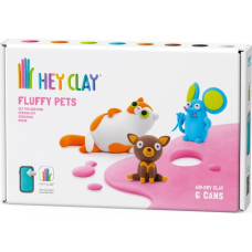 Hey Clay Modeling Clay Furry Animals 6 pc