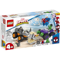 Lego Spidey Hulk vs. Rhino Truck Showdown