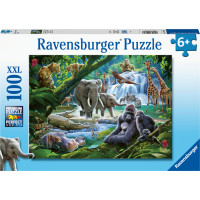 Ravensburger Puzzle 100 pc Jungle family