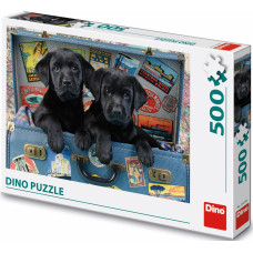 Dino puzzle 500 Pc Puppies in a Suitcase