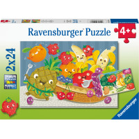 Ravensburger Puzzle 2x24 pc Fresh Fruits and Vegetables