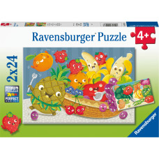 Ravensburger Puzzle 2x24 pc Fresh Fruits and Vegetables