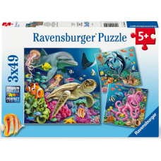 Ravensburger puzzle 3x49 pc Sea Animals