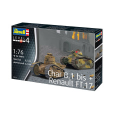 Revell Char. B.1 bis & Renault FT.17 1:76
