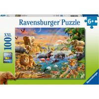 Ravensburger XXL Puzle Savannah Jungle Waterhole, 100 gab.