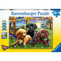 Ravensburger XXL Puzle Kucēni piknikā, 100 gab.