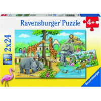 Ravensburger pusle 2x24 tk Loomaaed