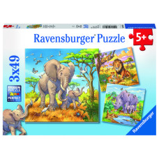 Ravensburger pusle 3x49 tk Metsloomad