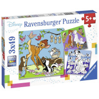 Ravensburger pusle 3x49 tk Disney tegelased