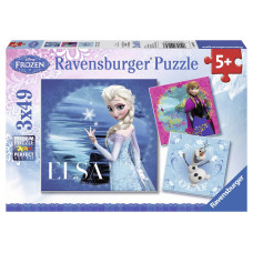 Ravensburger pusle 3*49 tk Disney Lumekuninganna