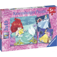 Ravensburger pusle 3x49 tk Printsessid