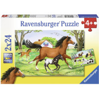 Ravensburger pusle 2x24 tk Hobuste maailm