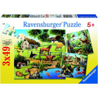 Ravensburger pusle 3x49 tk Loomad