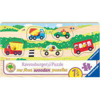 Ravensburger puupusle 5 tk Autod