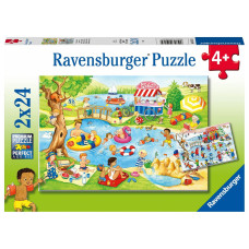 Ravensburger pusle 2x24 tk Järves ujumas