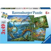 Ravensburger pusle 3x49 tk Dinosaurused