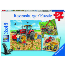 Ravensburger pusle 3x49 tk Suured töömasinad