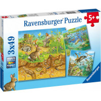 Ravensburger pusle 3x49 tk Loomad