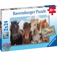 Ravensburger pusle 2x24 Hobused