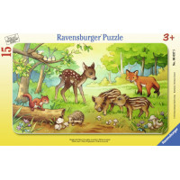 Ravensburger plaatpusle 15 tk  Metsloomakesed