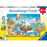 Ravensburger pusle 2x24 tk Puhkus mere ääres